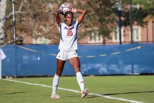 Logan Jackson attempts a throw-in
