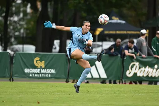Keeper Veronica Rrapi clears the ball