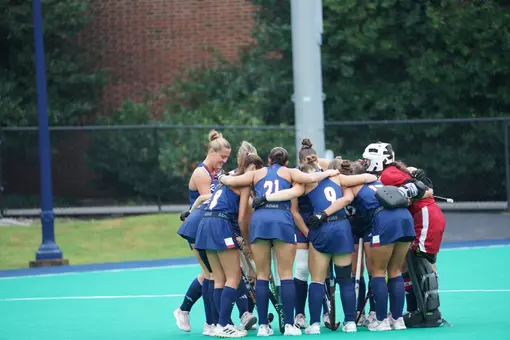 Spider Field Hockey pregame huddle against Liberty