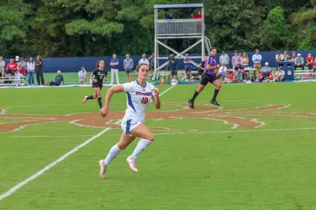 Paige West sprints back on defense