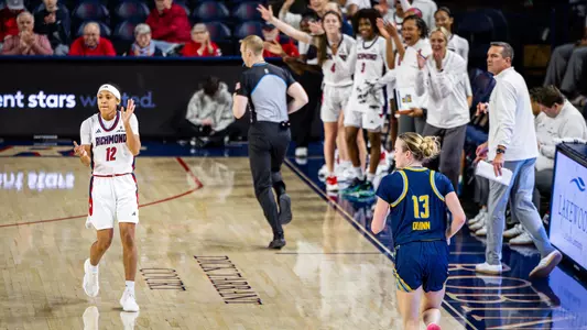Scott Celebrating with the team behind her