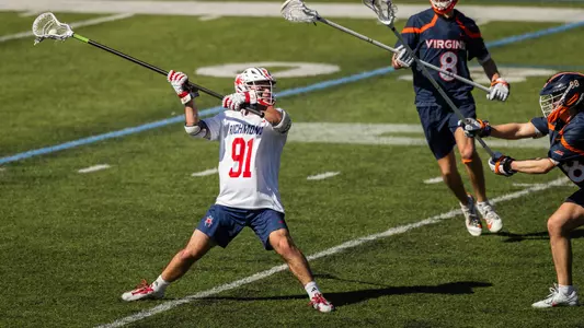 Brayden Penafeather-Stevenson takes a shot against Virginia on Feb. 14, 2026
