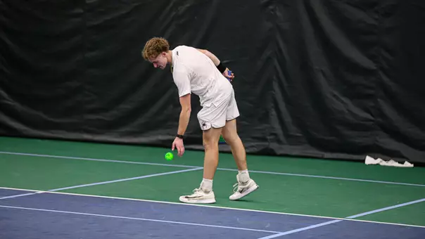 Paxton Pritchard about to serve