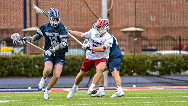 Hunter Smith guards his matchup during Richmond's 14-10 win over Georgetown on March 7, 2026