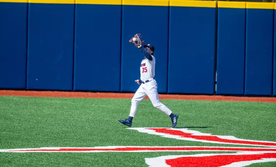Chris Schaller makes the catch in centerfield