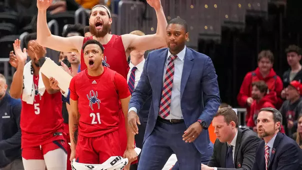 Maurice Joseph reacts to a shot on the sideline