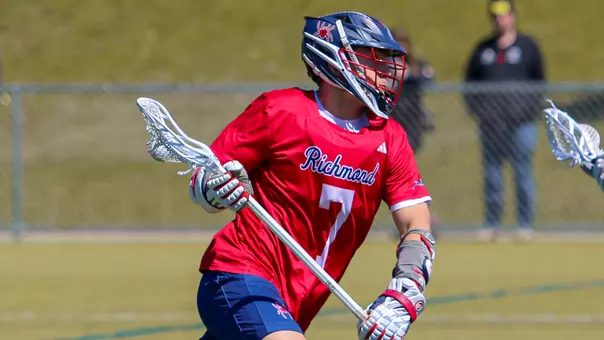 Joe Sheridan carries the ball during Richmond's 23-7 win over St. Bonaventure on April 11, 2026