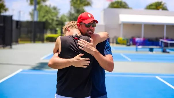 Houston Barrick and Davis Wiley Hugging