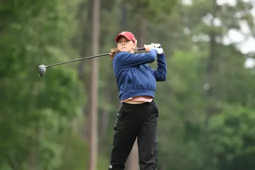 Hannah Lydic stares down her tee shot from the tee box
