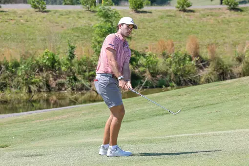 Lucas Rizo-Patron after hitting a chip from the side of the green