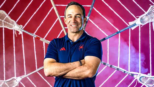 Dan Chemotti posed shot for USA Lacrosse Magazine photo shoot