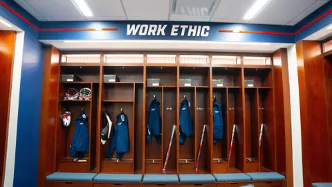 The new women's lacrosse locker room