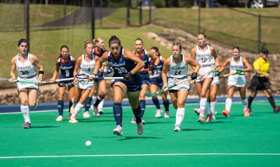 Valen Luna Paratore chases down the ball against Queens