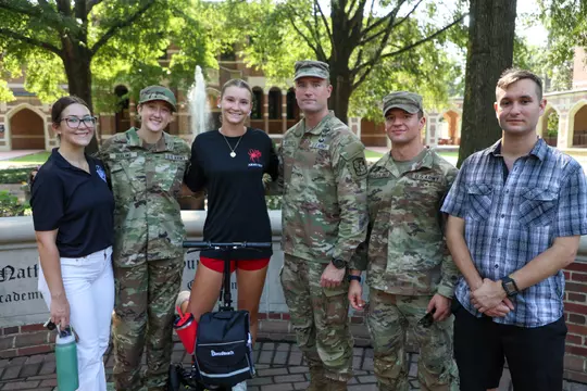 Grace Wiggins with UR ROTC members