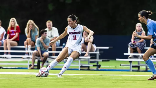 Christina Stamoulacatos cuts the ball in with her right foot
