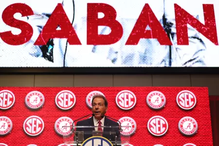 7/19/22 MFB SEC Media Days
Alabama coach Nick Saban
Photo by Kent Gidley