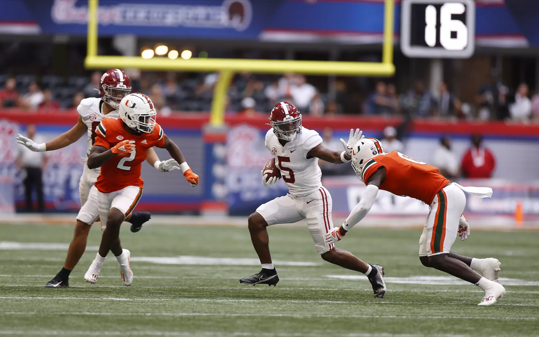9/4/21 MFB Alabama vs Miami
Alabama wide receiver Javon Baker (5)
Photo by Crimson Tide Photos