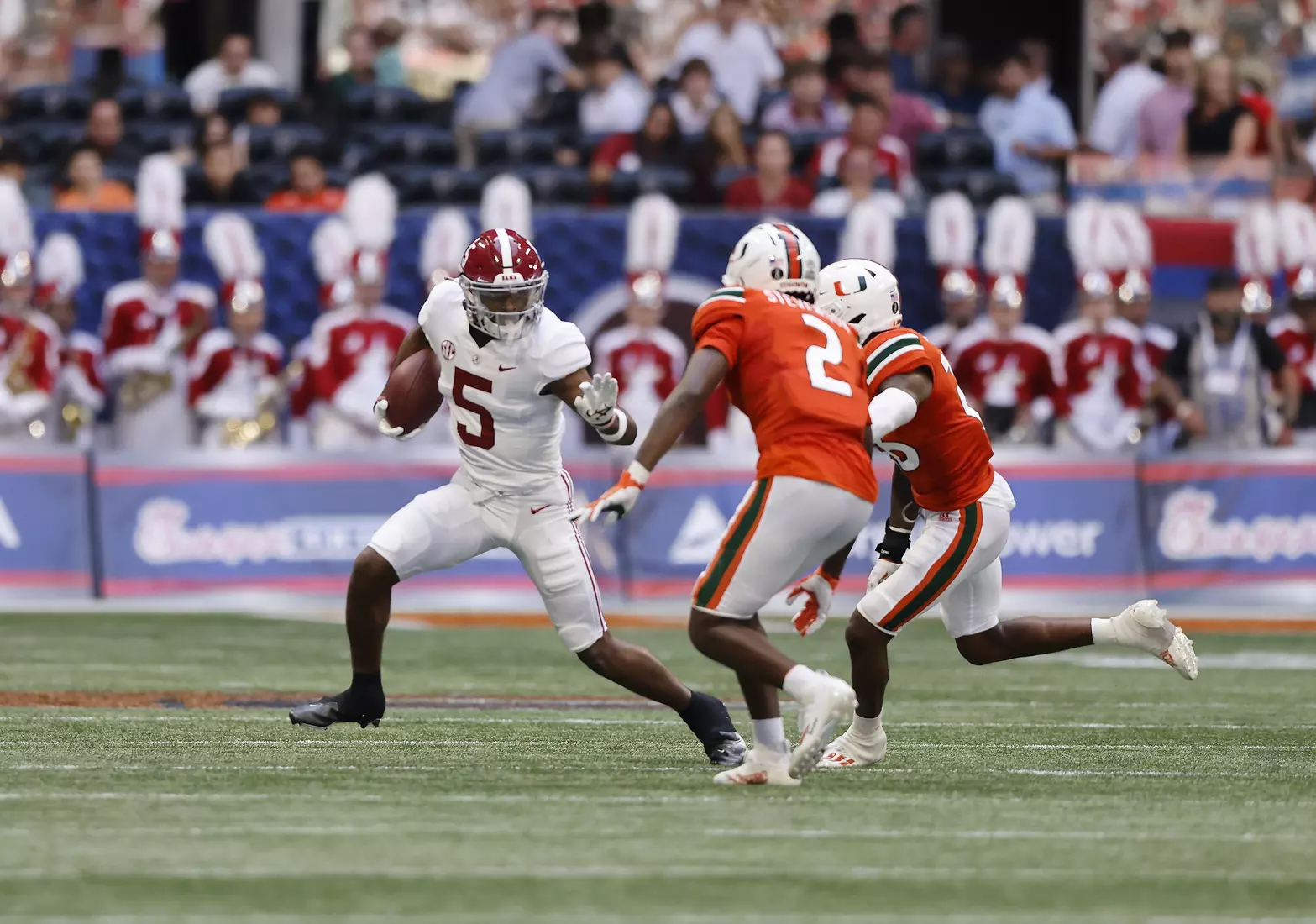 9/4/21 MFB Alabama vs Miami
Alabama wide receiver Javon Baker (5)
Photo by Crimson Tide Photos