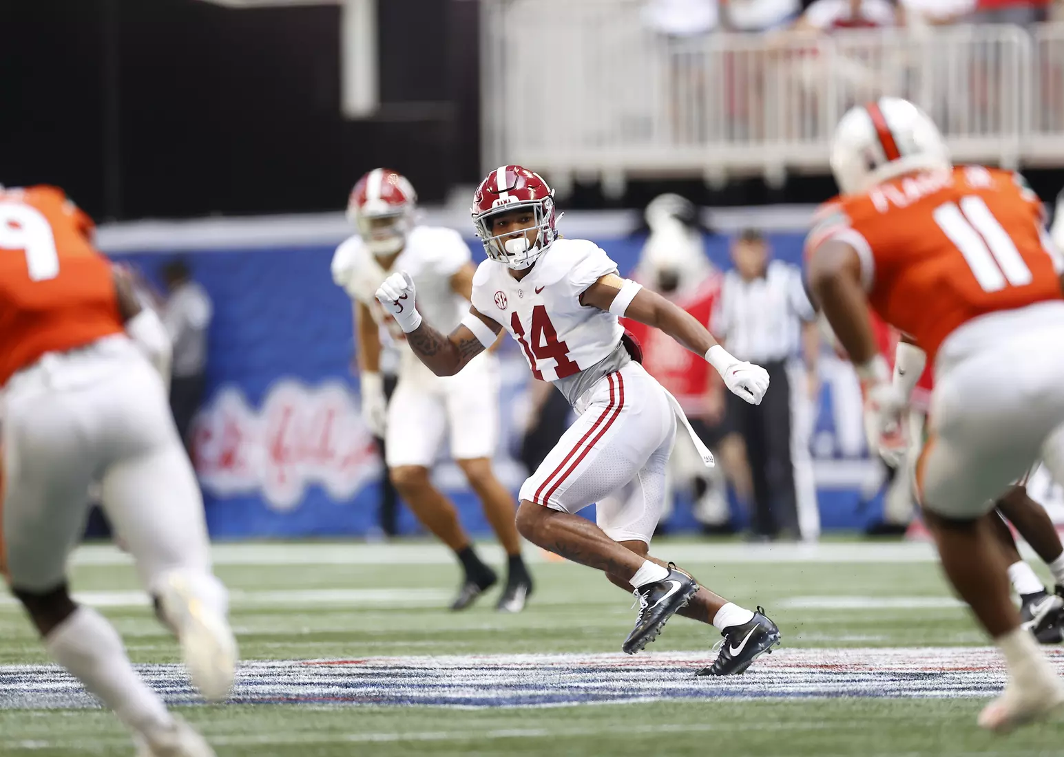 9/4/21 MFB Alabama vs Miami
Alabama defensive back Brian Branch (14)
Photo by Crimson Tide Photos
