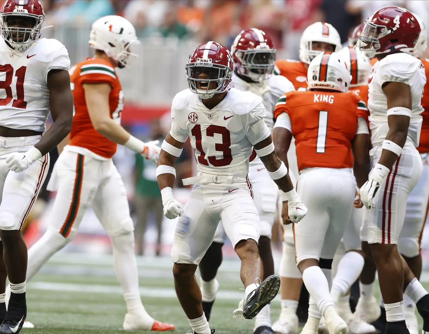9/4/21 MFB Alabama vs Miami
Alabama defensive back Malachi Moore (13)
Photo by Crimson Tide Photos