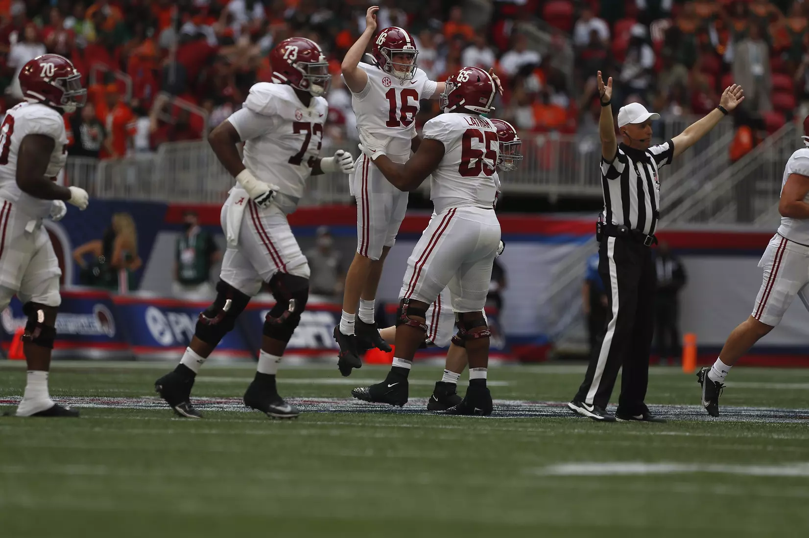 9/4/21 MFB Alabama vs Miami
Alabama kicker Will Reichard (16)
Photo by Crimson Tide Photos