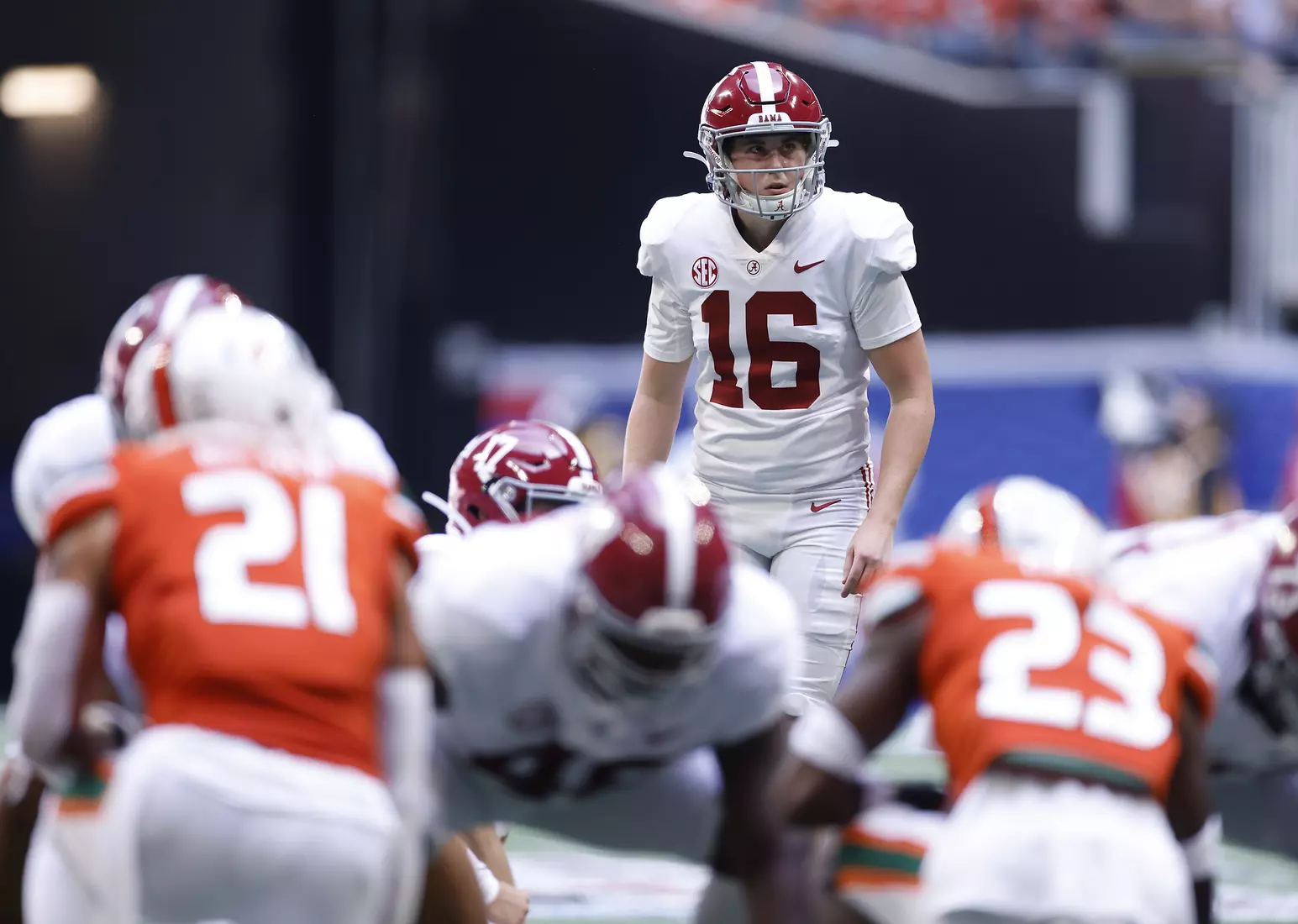 9/4/21 MFB Alabama vs Miami
Alabama kicker Will Reichard (16)
Photo by Crimson Tide Photos