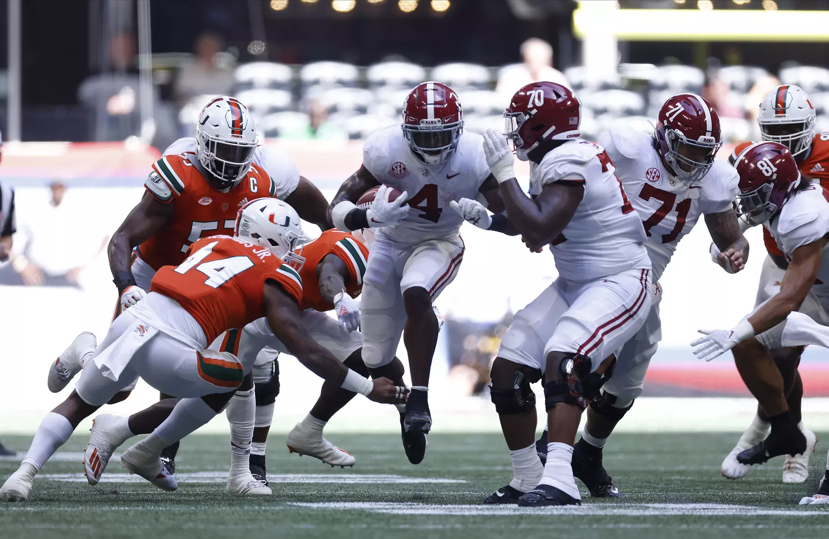 9/4/21 MFB Alabama vs Miami
Alabama running back Brian Robinson Jr. (4)
Photo by Crimson Tide Photos