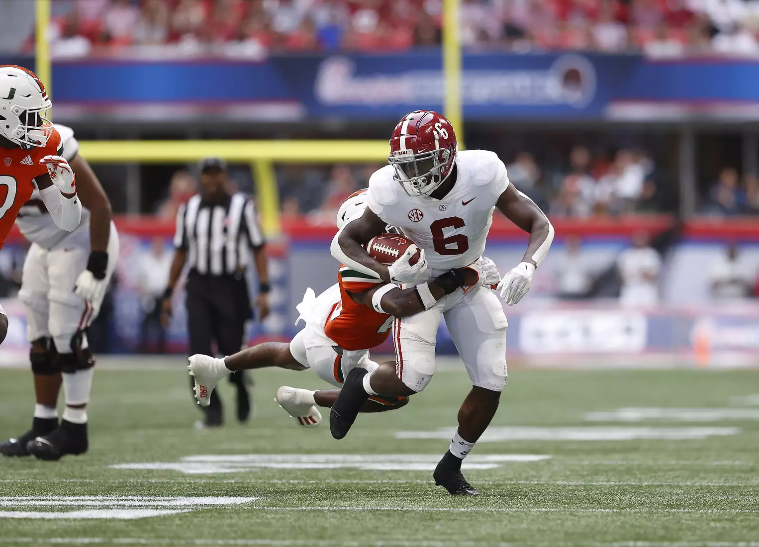 9/4/21 MFB Alabama vs Miami
Alabama running back Trey Sanders (6)
Photo by Crimson Tide Photos