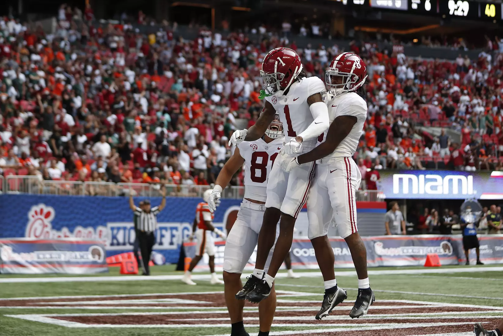 9/4/21 MFB Alabama vs Miami
Alabama wide receiver Jameson Williams (1)
Alabama wide receiver John Metchie Iii (8)
Photo by Crimson Tide Photos