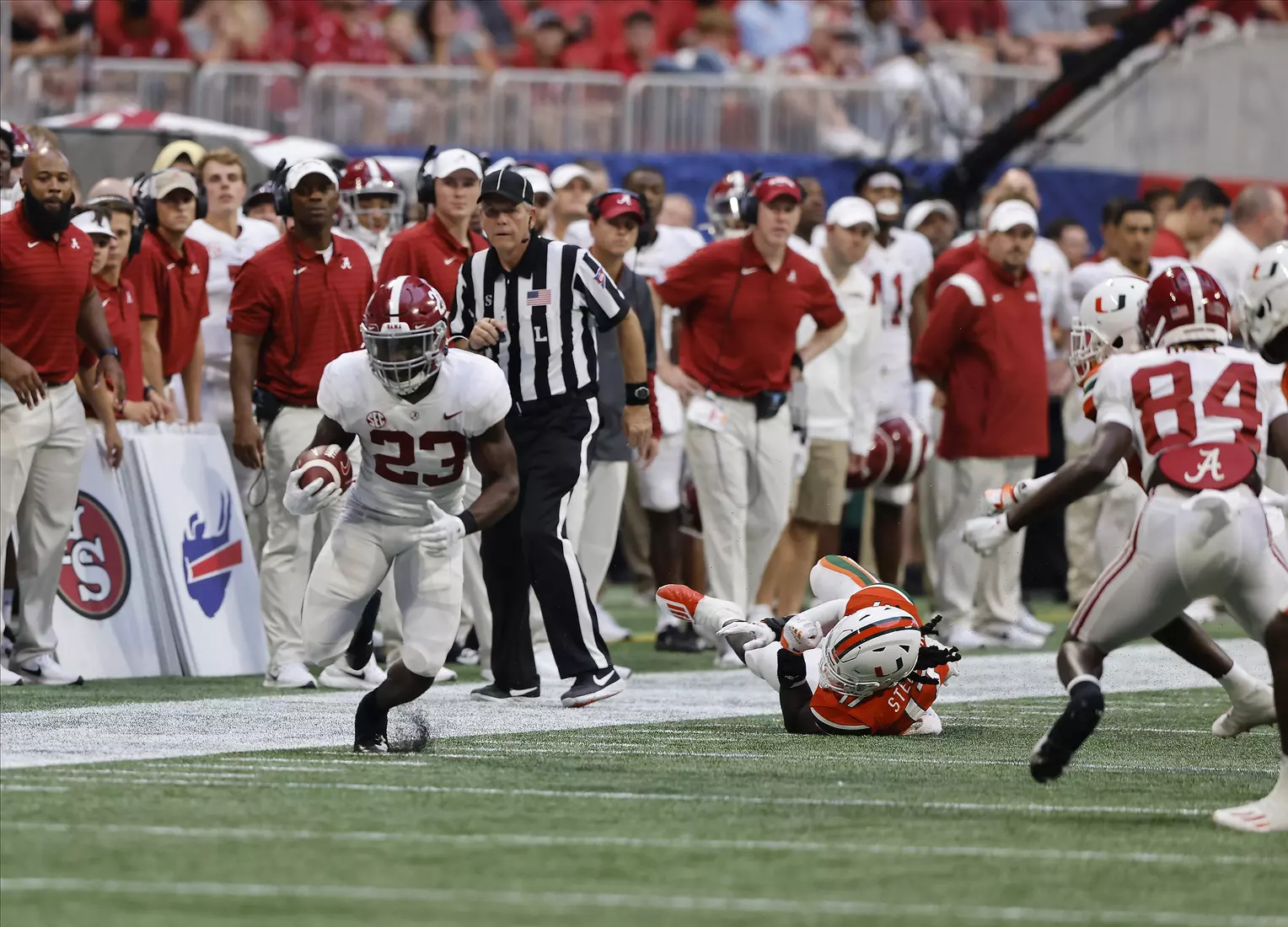 9/4/21 MFB Alabama vs Miami
Alabama running back Roydell Williams (23)
Photo by Crimson Tide Photos