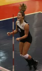 Amy Pauly collected 51 digs in this weekend's contests to anchor the Tide defense.