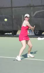 Meritt Emery (pictured) and Alice Tunaru will play in the doubles B draw semifinals