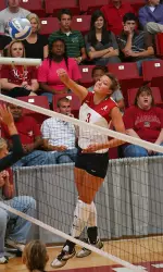 Calli Johnson tallied five kills, four service aces and two blocks for the Tide on Sunday