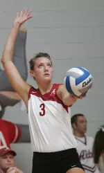 Calli Johnson notched a career-best four service aces in the Tide's last match