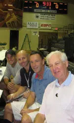 The Tide practiced with ESPN's announcing crew of Bill Raftery, Jay Bilas, Jimmie Dykes and Sean McDonough in attendance.