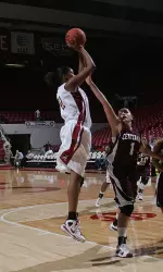 Junior Courtney Strauthers has scored eight points in each of the Tide's games this season