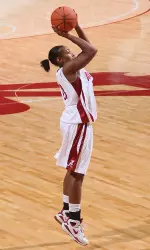 Freshman Ericka Russell had eight points against Alabama State