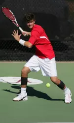 Trey Walston won a singles match and doubles match on the Final day at the Seminole Invitational