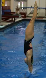 Freshman Carrie Dragland won the one and three-meter boards and the platform at the Auburn Invitational.