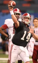 John Parker Wilson and the Tide practiced for the second straight day in the Superdome.