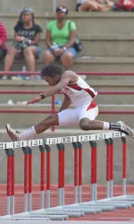 Tim Grier competed in the 110 hurdles for the first time this season.
