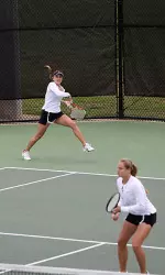 Andrea Brenes and Paulina Bigos lead the Tide against LSU.