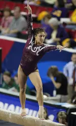 Sophomore Casey Overton earned All-American honors on the balance beam Thursday.