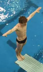 Sophomore Aaron Fleshner won the SEC three-meter championship this spring.