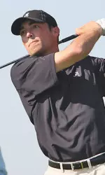 Matt Hughes had Alabama's low round Thursday, a 1-under par 71