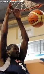 JaMychal Green at practice in Argentina this past weekend