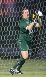 Junior goalkeeper Kara Gudmens logged over 186 minutes this weekend.