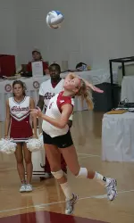 Mary Catherine Aune currently ranks No. 15 nationally in service aces