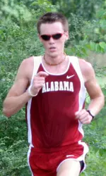 Freshman Zac Edwards led the Tide in the first race of the season.