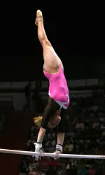 In her first meet for the Crimson Tide, Priess anchored the UA's uneven bars and balance beam lineups.